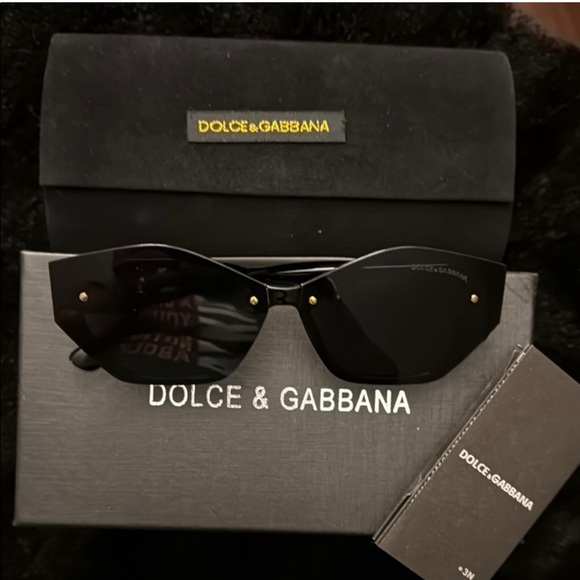 Dolce & Gabbana Black Angular Sunglasses